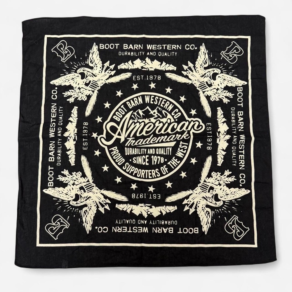 Boot Barn Western Co. black bandana